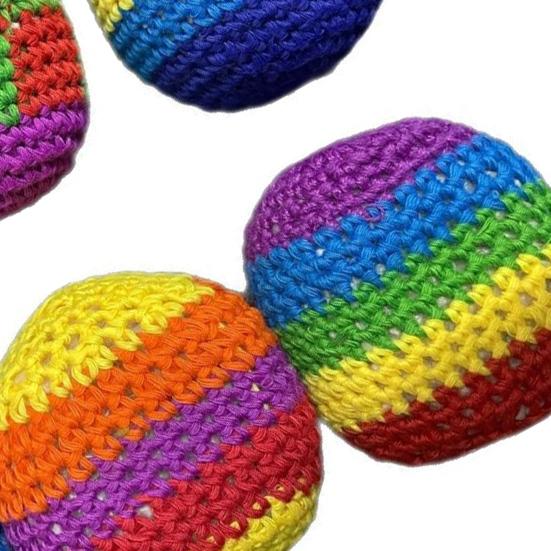 Sacs à Sacs de Pieds en Crochet Colorés Sacs en Haricots à Texture Douce pour Enfants Coordination Œil-Main Jeux de Groupe d'Extérieur Cadeaux de Fête Maternelle Sports