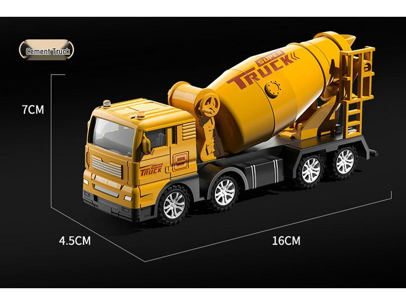 Beiges Alloy Excavator Set: Engineering Vehicle Model Toy with Bulldozer for Boys, Kids' Birthday Gift