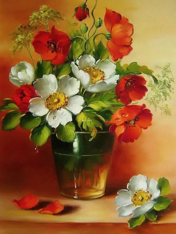 

5D DIY Алмазная картина Полная круглая ваза Цветы Вышивка крестиком Мозаика Изображение Стразы Декор Алмазная вышивка Full Round 20x30CM