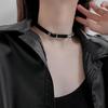 Minimalist Black Leather Buckle Choker – Everyday Versatile Necklace for Women