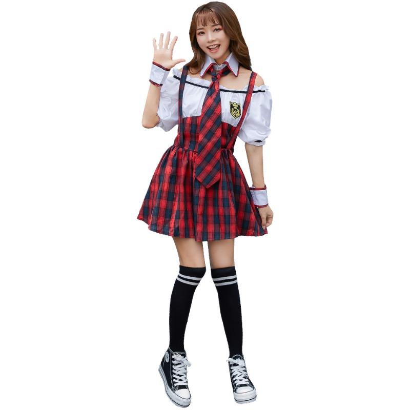 M-XL Sexy Student Uniform College Game Uniform, School Group Performance Student Uniform