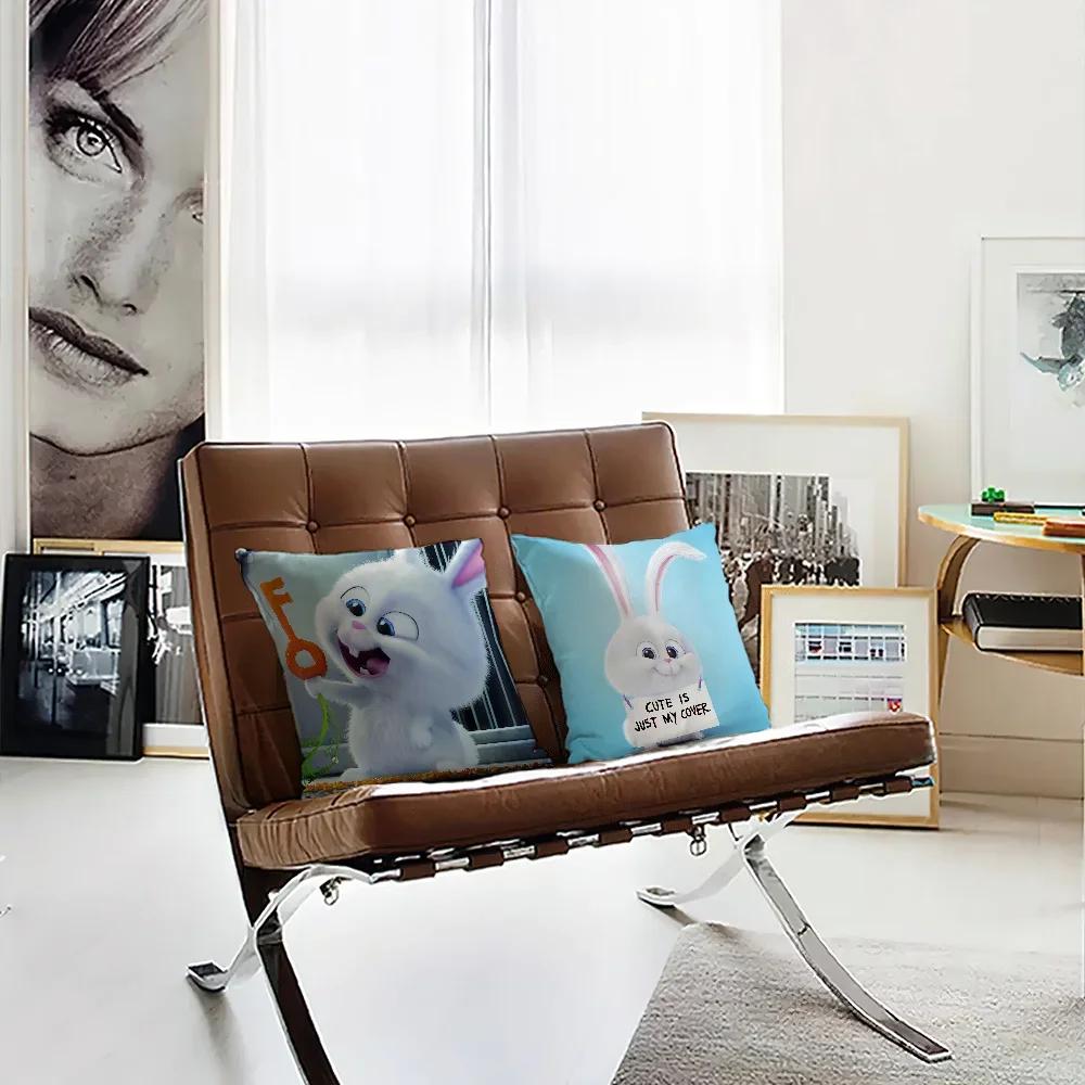 Cartoon T-THE SECRET LIFE OF P-PETS Comfortable soft Pillow Case for Sofa Living Room Home office Decor Protective Covers
