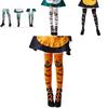 Halloween Dames Vleermuisprint Over de Knie Cosplay Kostuum Kousen Comfortabel Polyestermateriaal
