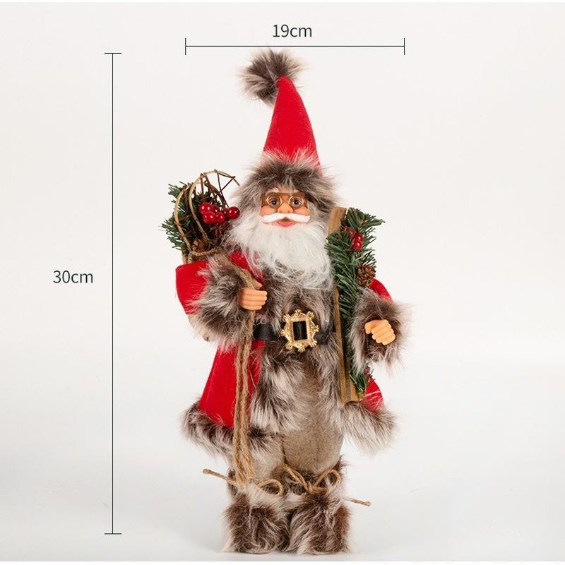 Кукла Санта-Клауса, рождественские украшения, поставки Navidad, детский рождественский подарок для дома, украшение на Новый год 30cm красный