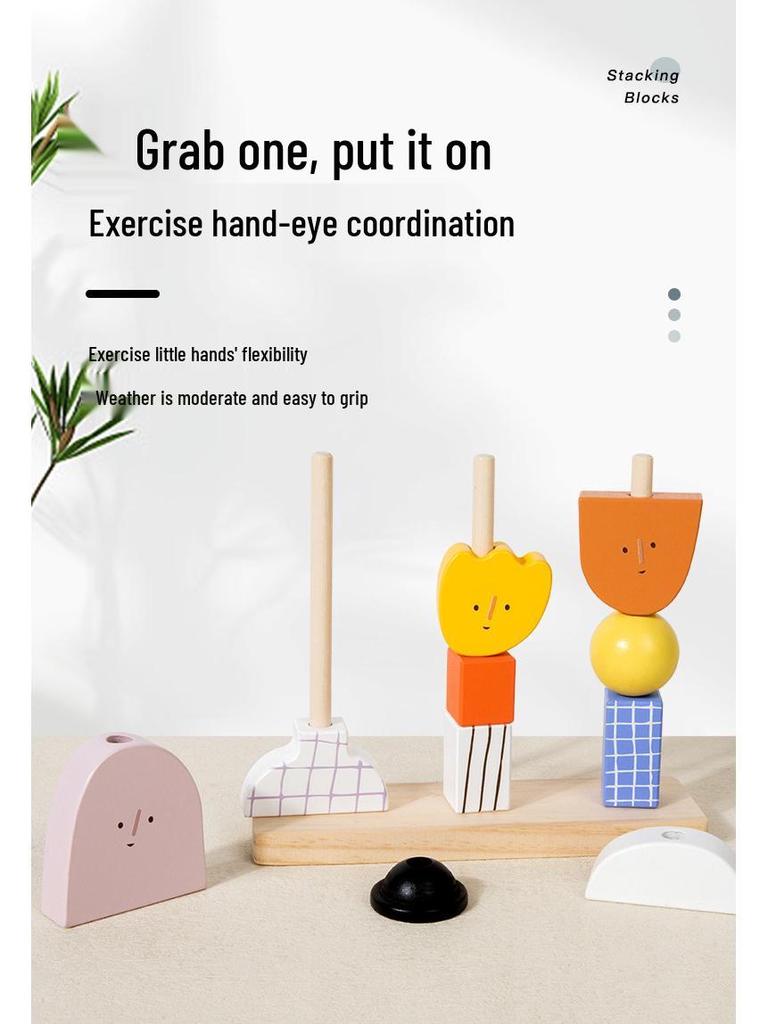 Toddler Creative Interlocking Building Blocks with Large Pieces - Shape & Picture Matching Early Education Toys