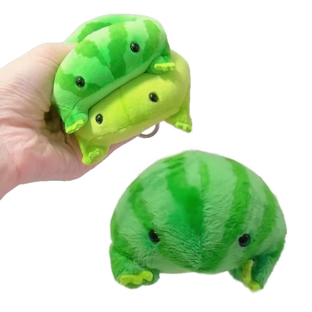 Funny Watermelon Frog Plush Toy Creative Frog-Watermelon Hybrid Stuffed Animal Soft Decompression Doll Room Decor Kids Gift