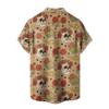 Summer New Men's Printed Slim Fit Shirt Large Fashion Casual Short Sleeve Shirt Men