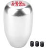 2.25 Inch Silver Universal Manual Gear Shift Knob - Direct Replacement 6 Speed Shifter Head With Adapters For Most Cars