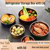 Stainless Steel Round Fresh-Keeping Storage Box with Lid