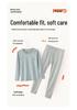 Unisex Cashmere Silk Striped Thermal Set for Autumn/Winter