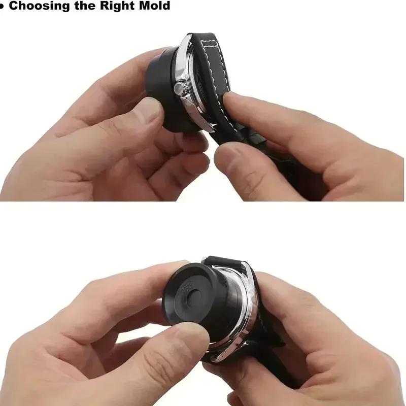 23PCS Professionelles Uhrenpresse-Set Uhrenboden für GEHÄUSE Schließwerkzeug & Einpressstempel Uhrenreparaturwerkzeug Stempel-Set für Uhrmacher