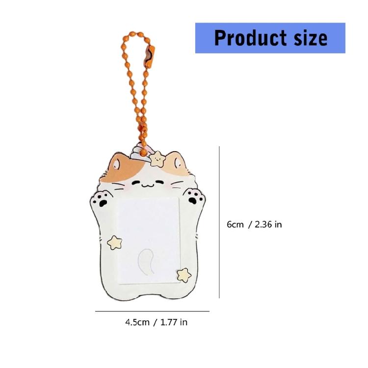 Lovely Cartoon Photocard Holder with Keychain,Cartoon Animal Photo Card Sleeve ID Bank Credit Card Holder Protector