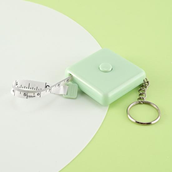 Square Retractable Tape Measure with Keychain Portable Mini Double-sided Soft Measuring Tape Tailor Sewing Cloth Body Measurement Tape