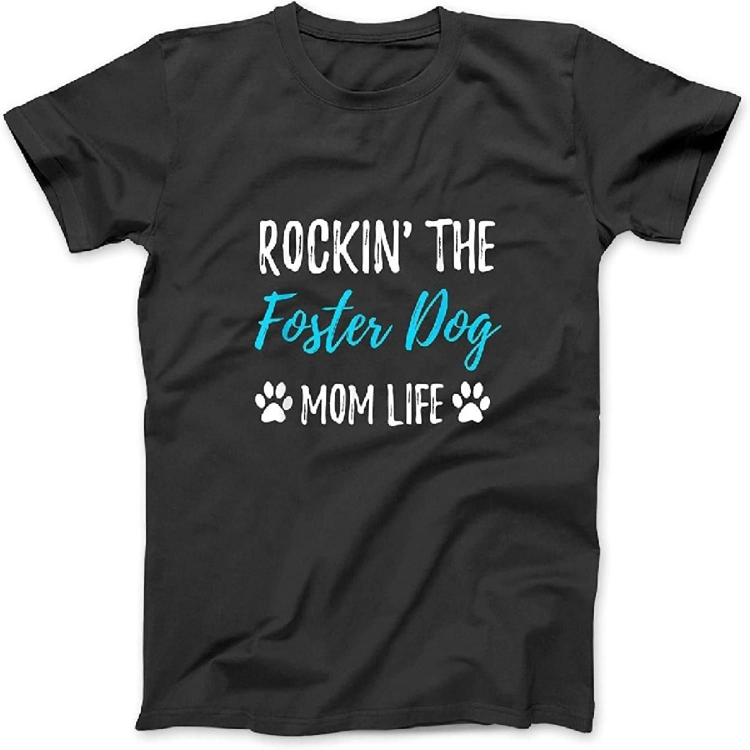 

Generic Rocking The Foster Dog Mom Life T-Shirt Rescue Dog Gift T-Shirt GIU Mens Womens Tanktop Hoodie Sweatshirt Longseeve Black XXXXXL чорний