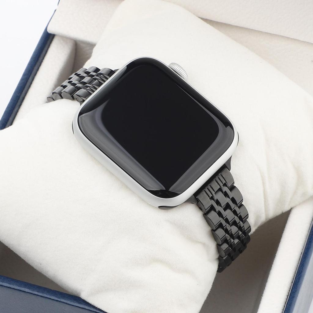 Seven-Bead Stainless Steel Slim Waist Band for Apple Watch Models 9-5, Ultra 2