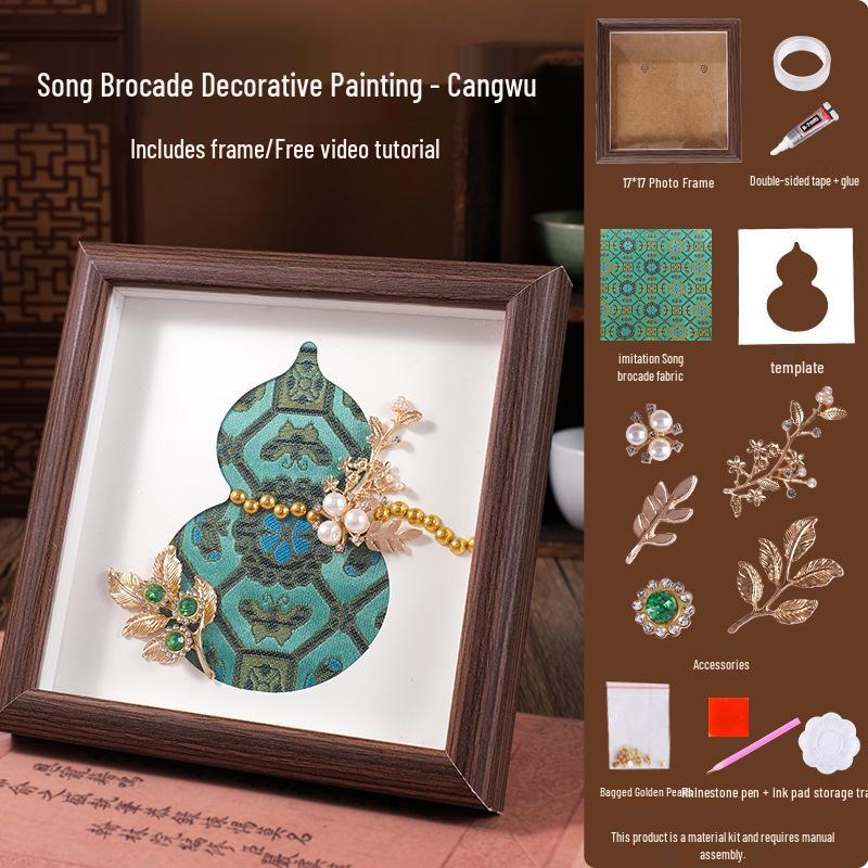 

DIY Pearl Brocade Painting Kit: Chinese-Style Photo Frame for Spring Festival, Mother s Day & Team Building