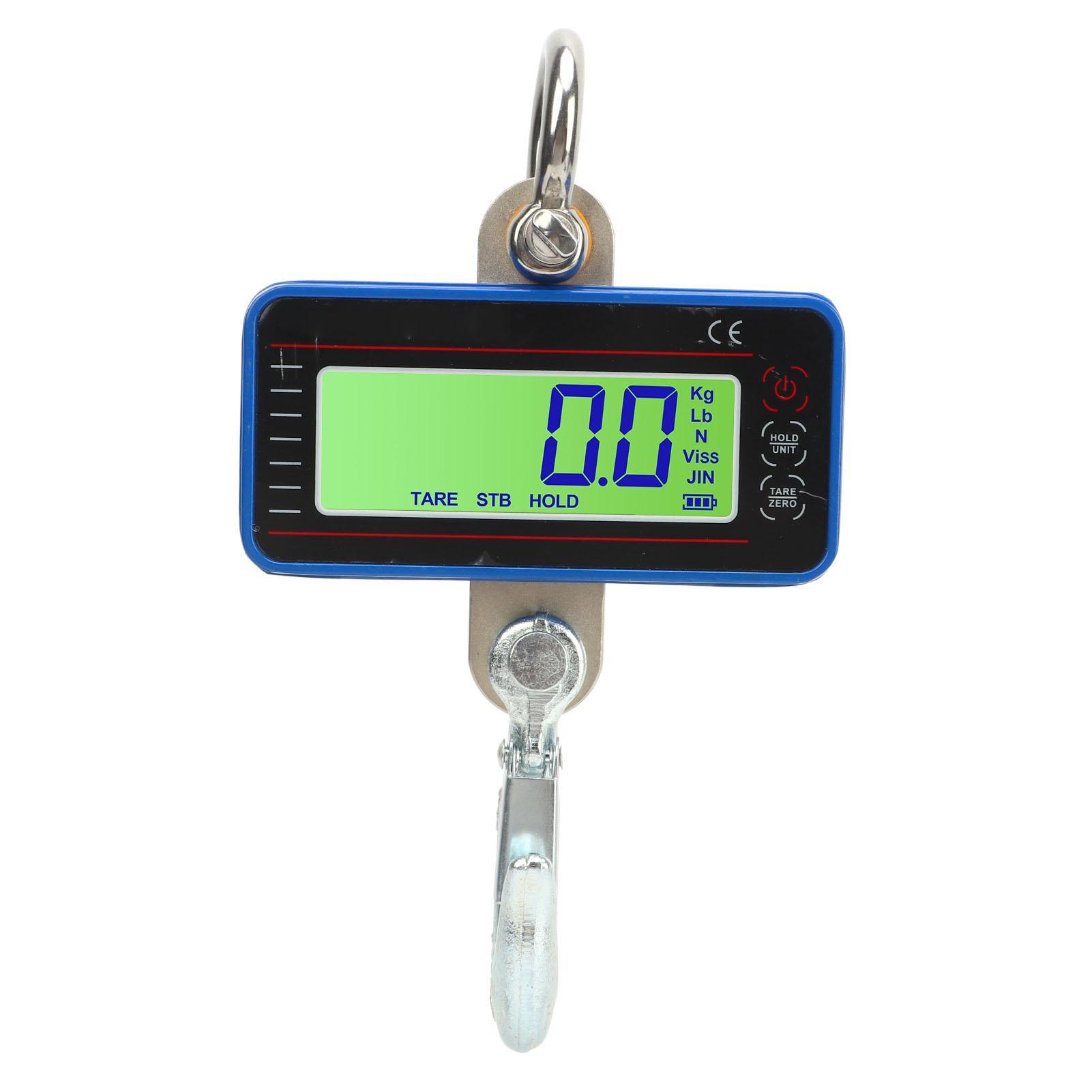 

Electronic Crane Scale 1000kg Heavy Duty Digital Handheld Wireless Remote Control High Accuracy Blue