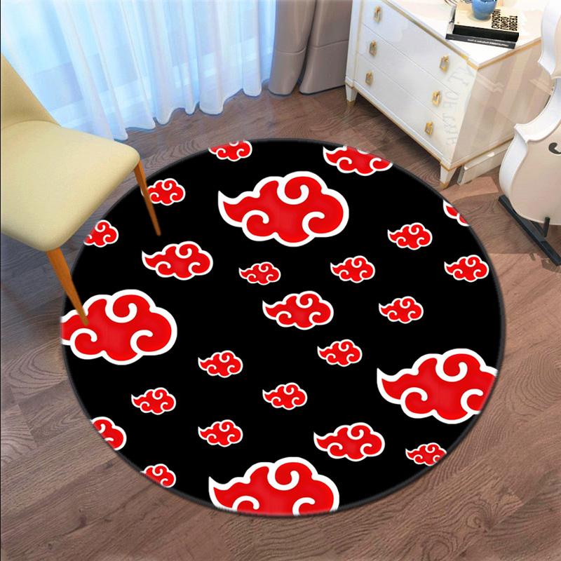 Berühmter Cartoon NARUTO Protagonist Uzumaki Naruto runder Teppich weiche Heimdekoration rutschfeste Fußmatte Outdoor Picknickmatte Teppich M6