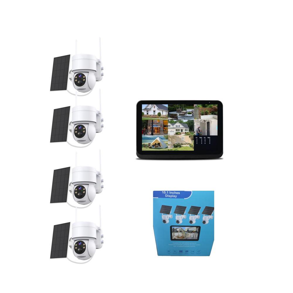 4MP Wireless Solar Surveillance Camera with Touch Screen – Outdoor Waterproof for Home & Mobile Remote Monitoring