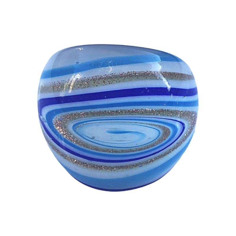 

Кольца из стекла с цветочным узором, обмотанные проволокой ручной работы, этнические украшения в стиле галактики, художественно выполненные, удобные