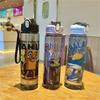 Italian Brainrot Water Bottle Tung Tung Tung Sahur Water Cup With Straw Football Sports Water Kettle Easter Valentine'S Day Gift