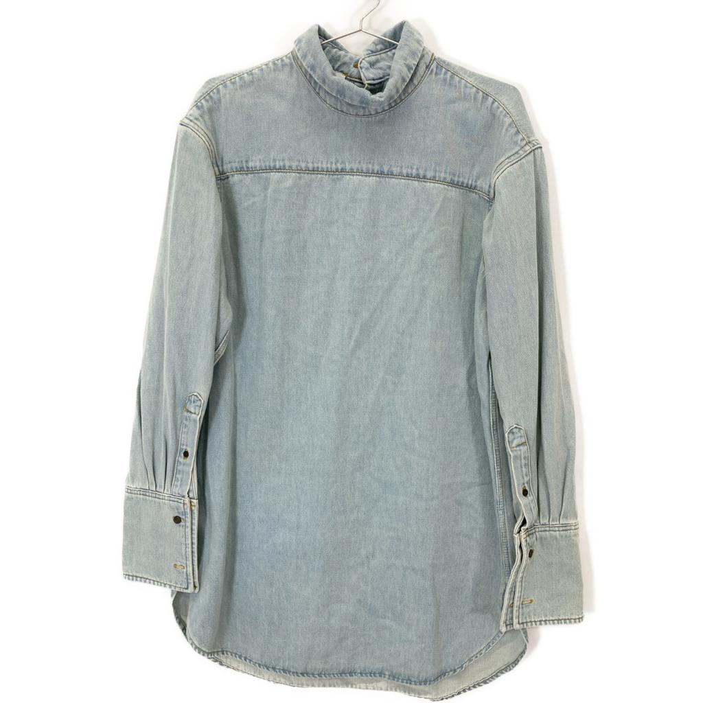 DRIES VAN NOTEN Half-button denim shirt tops 1 blueUsed
