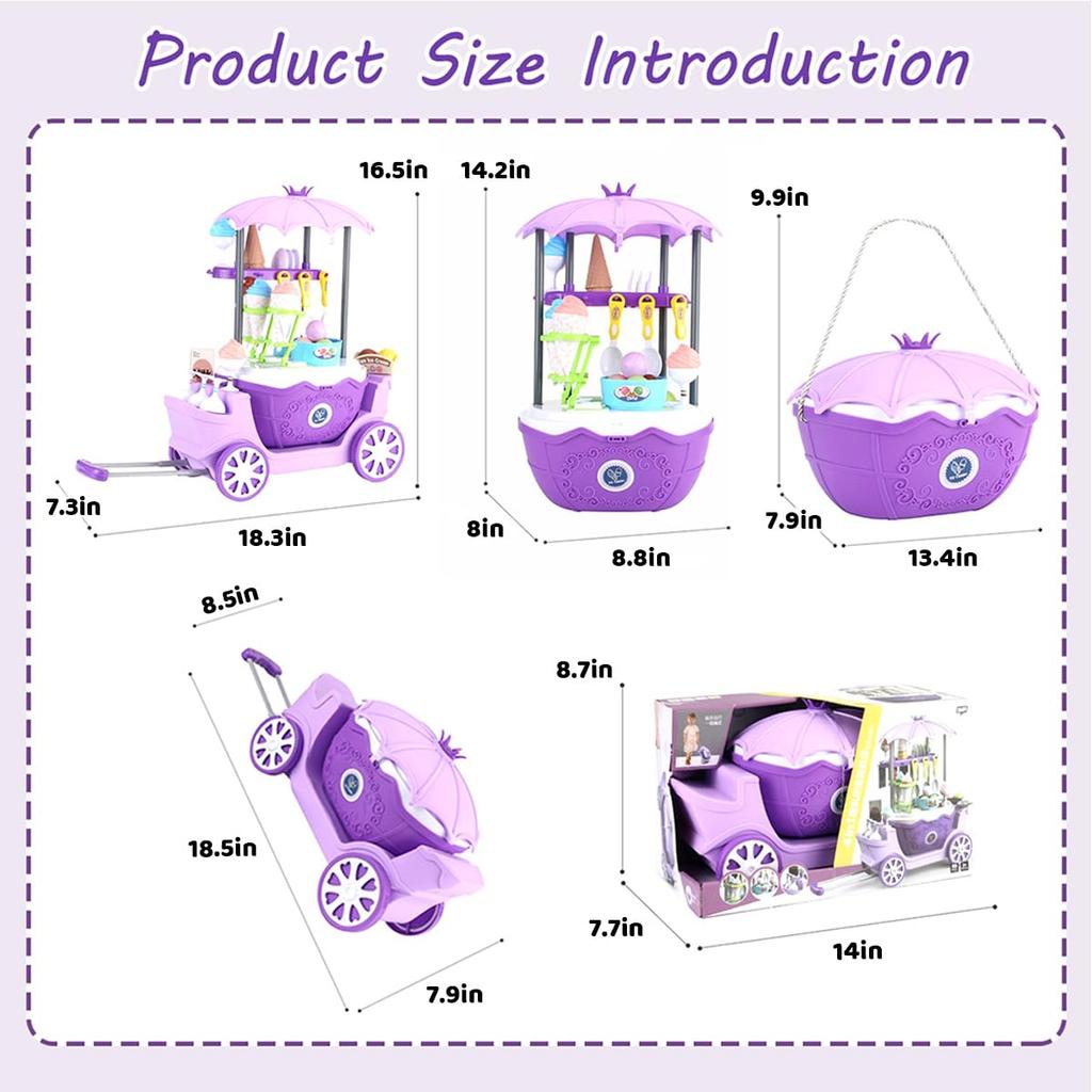 Çocuklar İçin Mini Dondurma Oyuncakları - 65 Parça Set