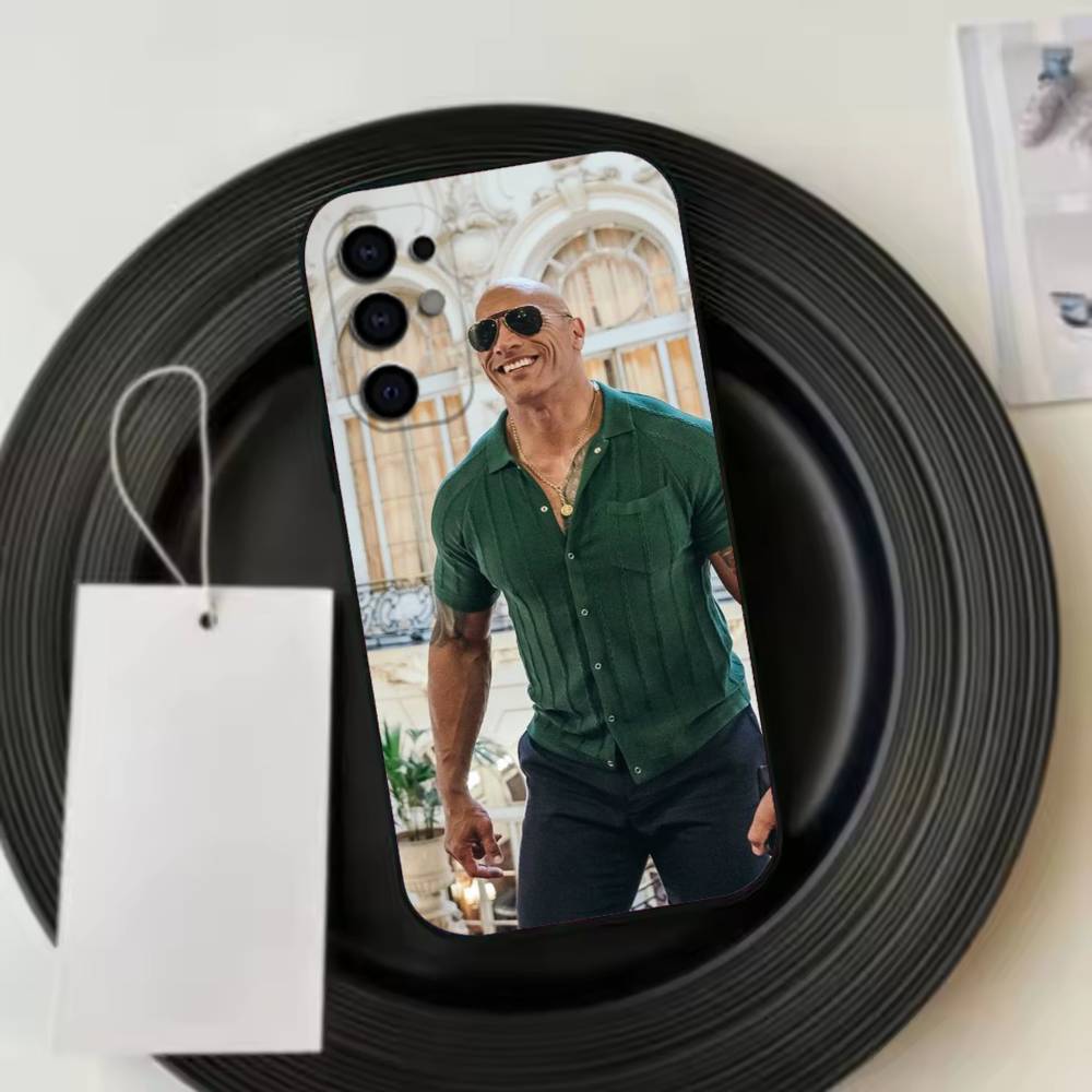 Actor D-Dwayne J-Johnson Phone Case Black Silicone Soft For Samsung S25,S24,S21,S22,S23,S30,Ultra,S20,Plus,Fe,Lite