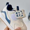 Baby Walking Shoes with Leather Upper, Toddler Hook-and-Loop Functional Shoes, Boys' Anti-Slip Classic Sneakers, Girls' Soft-Sole Sports Shoes.
