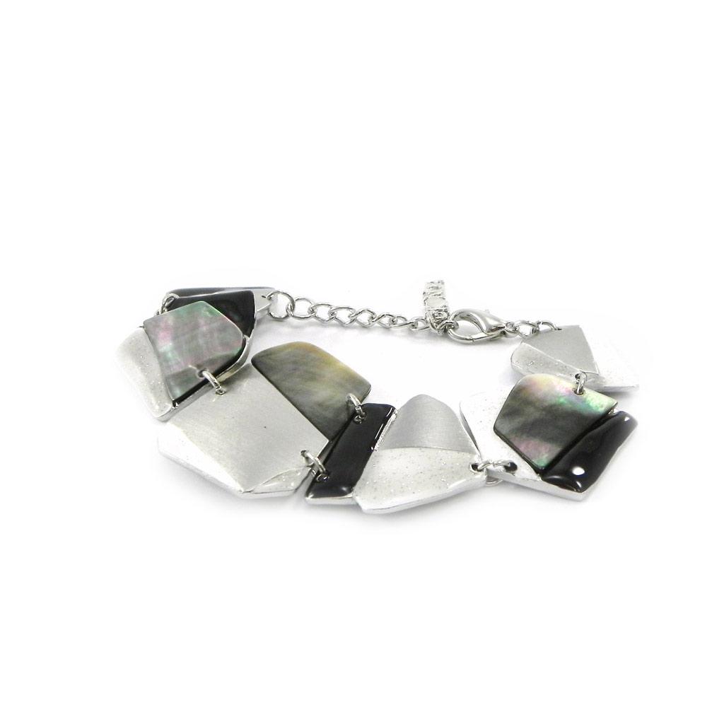 NOA [I5252] - Designer Bracelet 'Bora Bora' Black Gray