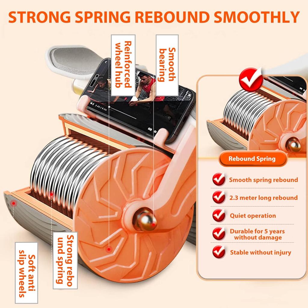 Elbow Support Automatic Rebound Abdominal Wheel Ab Roller for Abdominal Exercise Machine Abs Workout Equipment