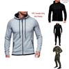 Stylish Men's Tracksuit Set With Hooded Jacket And Adjustable Waistline Pants