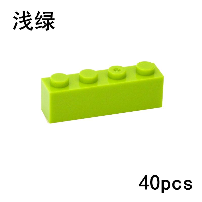 40PCS DIY 1x4 Dots Thick Figures Bricks Educational Creative Size 1*4 Dots Building Blocks Compatible With 3010 Toy For Children