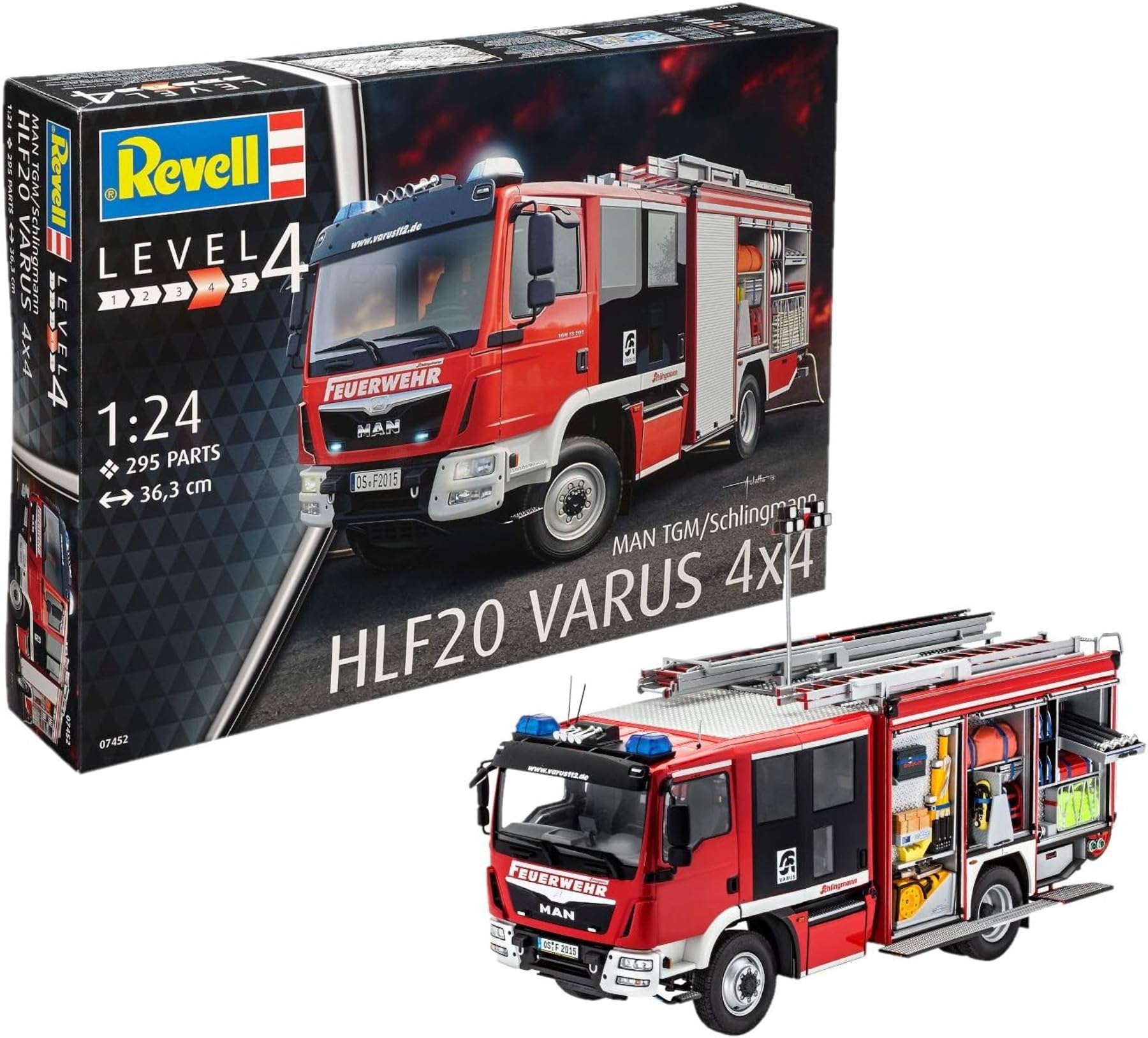 

Немецкий Revell Schlingmann HLF 20 VARUS 4x4 Пластиковая модель 1/24