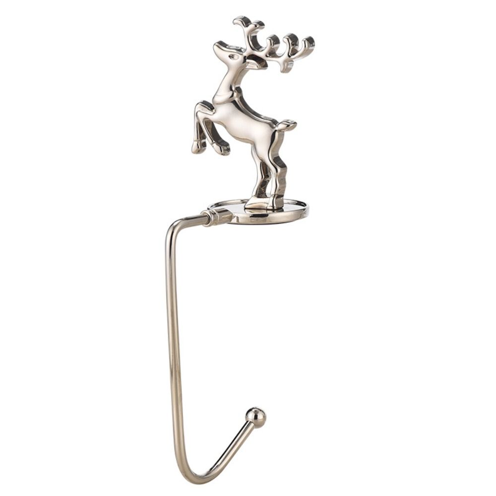 Stockings Clip Christmas Fireplace Hooks Elk Snowflakes Snowman Shaped Christmas Sock Hook  Bedroom