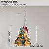 2D Flat 2pairs Y2K Christmas Hat Dog Paw Acrylic Dangle Earrings, Perfect Gift for Women, Christmas Party Jewelry