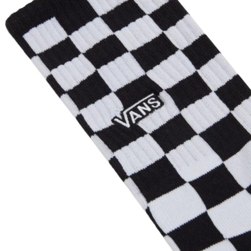 Vans CHECKERBOARD CREW Socks Unisex 1 Pack Black White VN000F0TY28