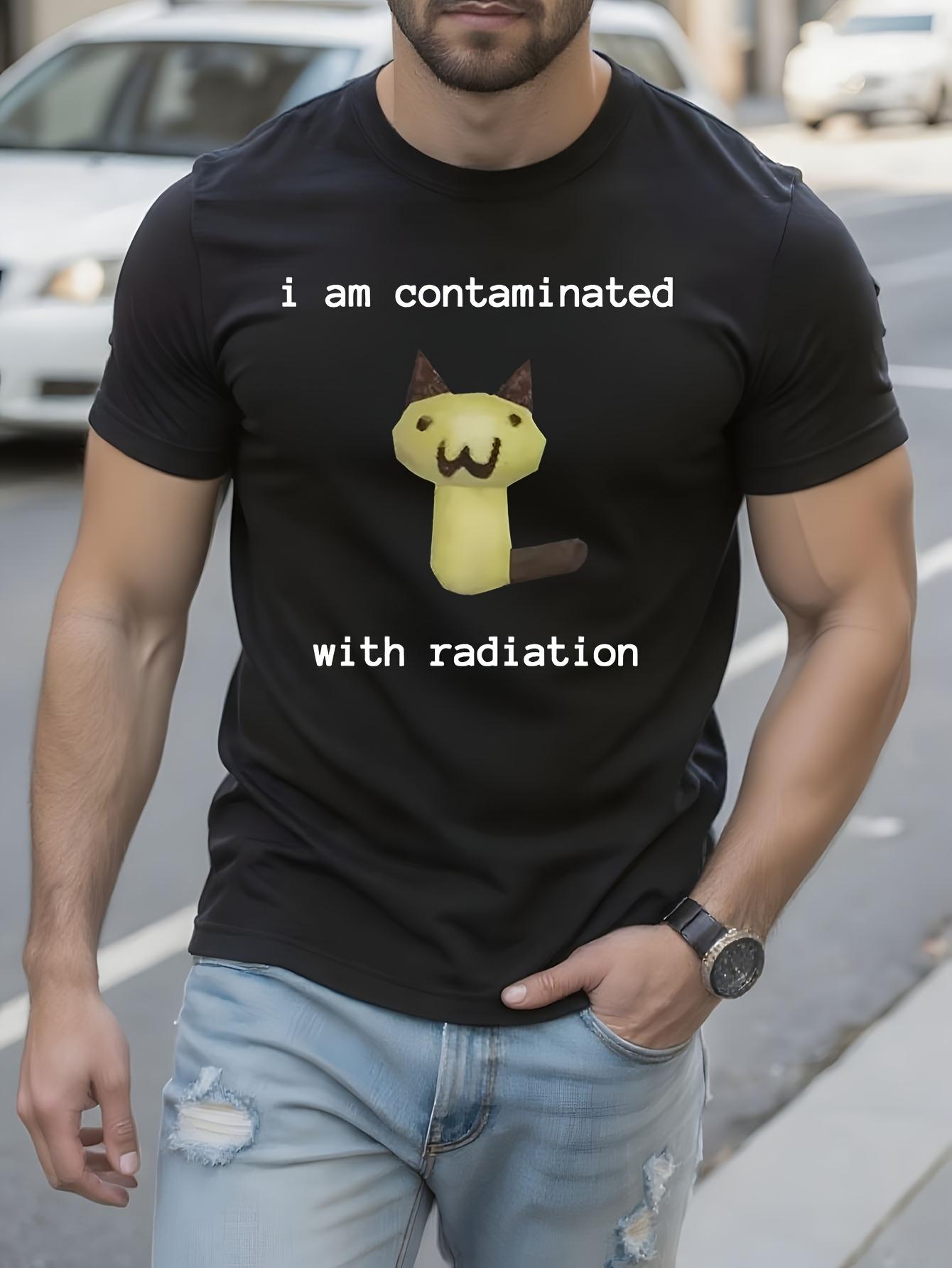 Unisex Cotton Tshirt with I Am Contaminated with Radiatio... XXL