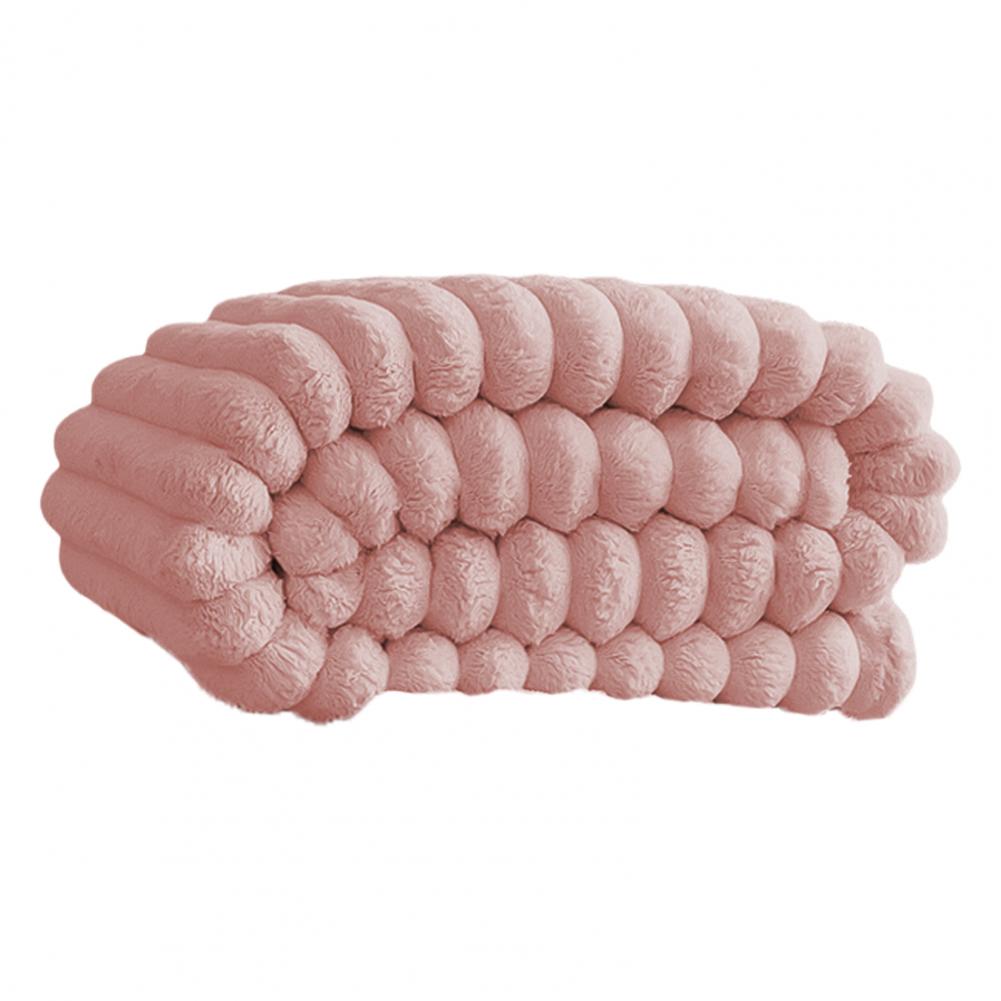 Faux Rabbit Fur Blanket Plush Cozy Throw Blanket Fluffy Bubble Blanket Warm Thick Furry Throw For Home Couch Bed Living Room