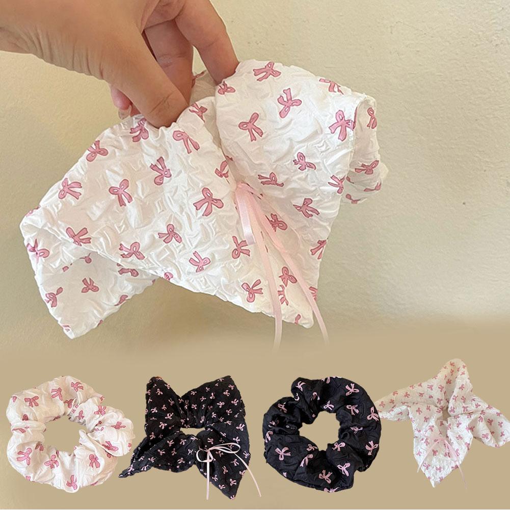 Hollow Lace Hair Scrunchies Handmade Flower Cotton Women Ties Bands Hair Holder Ponytail Access X4N2