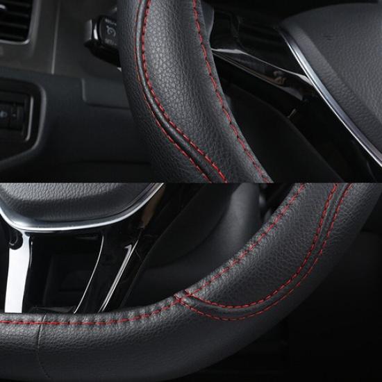 D Type Car Steering Wheel Cover For VW Passat 2016 -  Caddy IV 2015 -