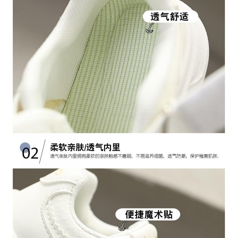 Kids Low-Top Casual Sneakers Girls Boys Rubber Sole Magic Tape