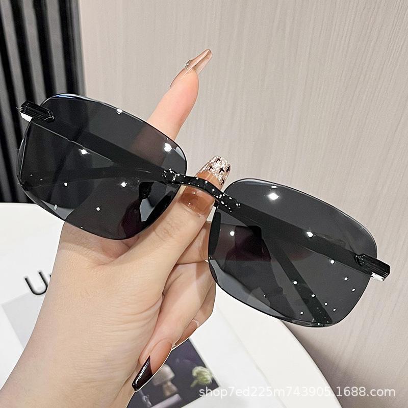 Sunglasses Men S Popular Uv-Proof Sunglasses Trendy Frameless Trimmed Fashion Sunshade Sunglasses