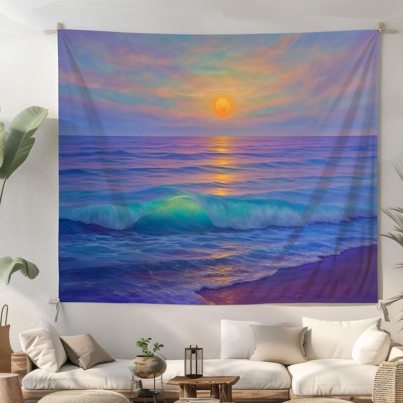 Ocean Sunset tapestry 75x100 чёрный