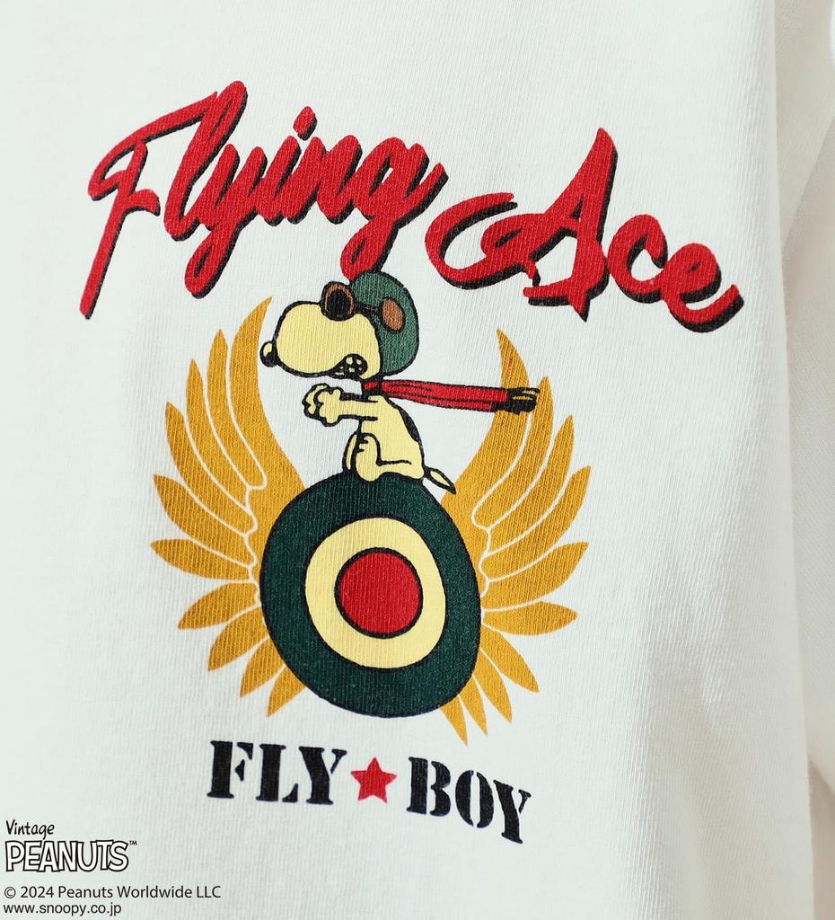 Tops X ALPHA Short Sleeve TC1627 WHITE [Alpha Industries] T-Shirt/Snoopy (FLY BOY) Men's