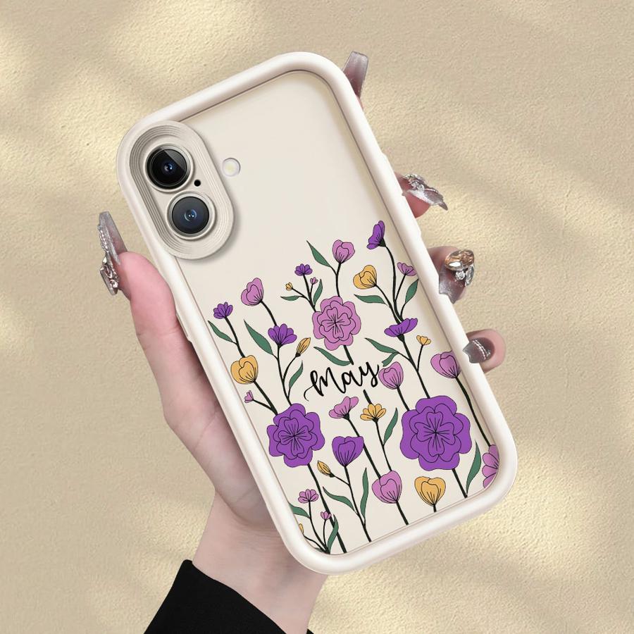 Soft Shell Case for iPhone 18 XR 13 12 11 Pro Max XS Max 17 Air 16e 15 16 14 Plus Lavender Flowers