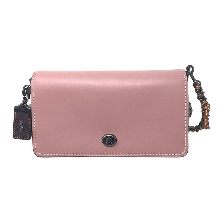 

Coach Dinky 23 Color Block Flap Envelope Chain Leather Crossbody Shoulder Bag Small Women bags Dusty-Pink Berry-Purple 56263-BPDRO Basic Set (Bag+Dust Bag)