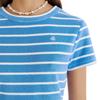 4th & Reckless Womens/Ladies Livia Striped Terrycloth Crew Neck Crop T-Shirt