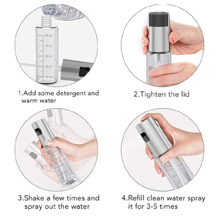 3/4/5Pieces Oil-Spritzer Air Fryer Press Type Refillable Olive-Oil-Sprayer Tool