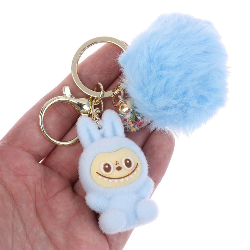 Cartoon Beflockter Schlüsselanhänger Plüschpuppenanhänger Niedliche Plüschpuppe Rucksackanhänger Spielzeug